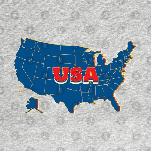 USA States Map by Poppa's Designs